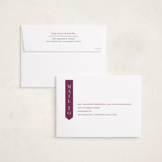 This is a maroon graduation announcements with standard by Lauren Chism called classic sash printing on recycled smooth signature in standard