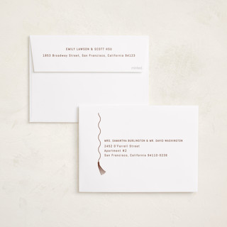 This is a petal graduation announcements with standard by Pati Cascino called celebra printing on recycled smooth signature in standard