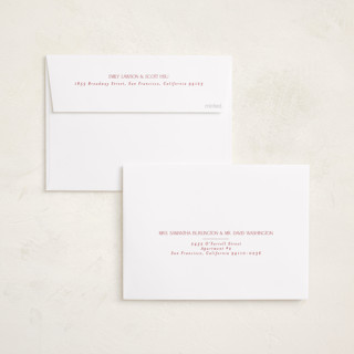 This is a ruby graduation announcements with standard by Deynaaz Daraei called balzac printing on recycled smooth signature in standard