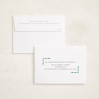 This is a forest graduation announcements with standard by Baumbirdy called decorative frame printing on recycled smooth signature in standard