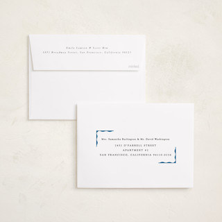 This is a royal graduation announcements with standard by Baumbirdy called decorative frame printing on recycled smooth signature in standard