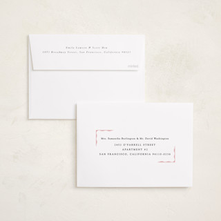 This is a petal graduation announcements with standard by Baumbirdy called decorative frame printing on recycled smooth signature in standard