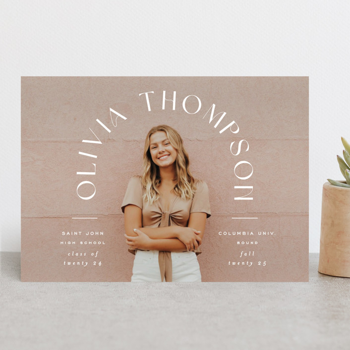 Arched Name Graduation Announcements by Ana Sharpe Minted