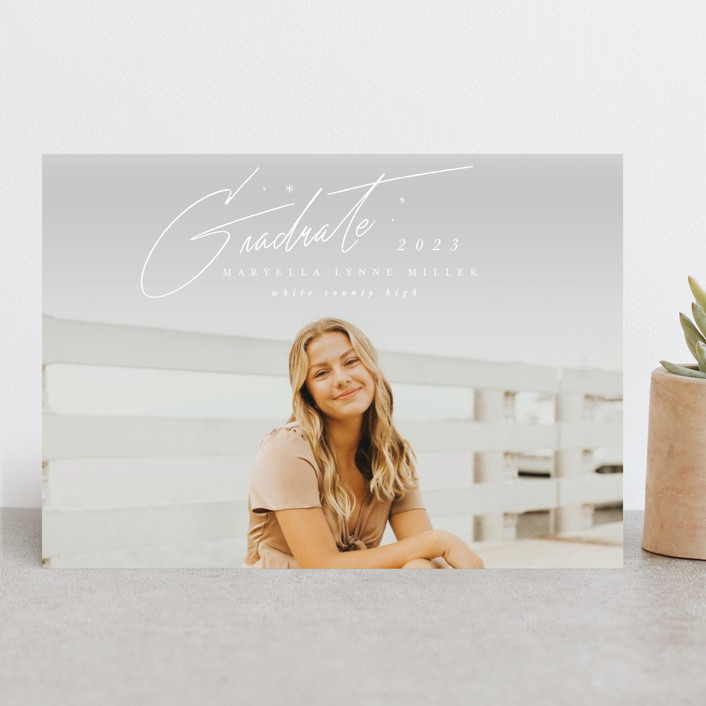 Foil Script Graduation Announcements by Hannah Williams Minted