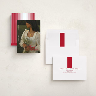This is a scarlet graduation announcements with standard by Cleghorn Creative called classic pop printing on recycled smooth signature in standard