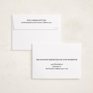This is a mist graduation announcements with standard by Chryssi Tsoupanarias called calligraphic ink printing on recycled smooth signature in standard