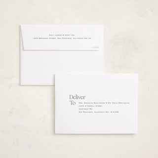 This is a forest graduation announcements with standard by Kelly Schmidt called troi printing on recycled smooth signature in standard