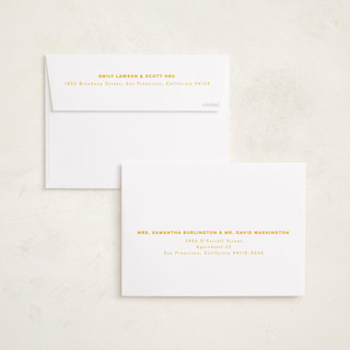 This is a canary graduation announcements with standard by Benita Crandall called the modernist printing on recycled smooth signature in standard