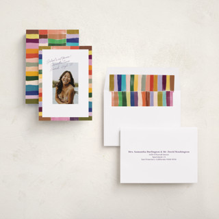 This is a mulberry graduation announcements with standard by Sierra Lee called colorful scallop printing on recycled smooth signature in standard