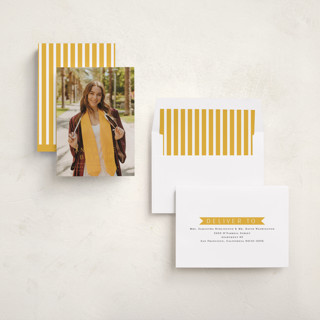 This is a lemon graduation announcements with standard by Ani Somi called straight up printing on recycled smooth signature in standard
