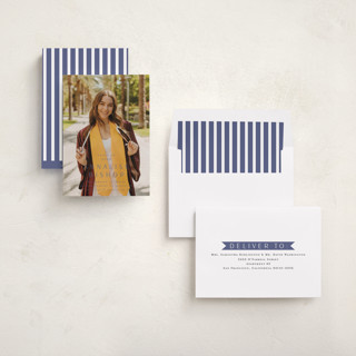 This is a plum graduation announcements with standard by Ani Somi called straight up printing on recycled smooth signature in standard