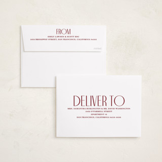 This is a crimson graduation announcements with standard by Owl and Toad called pillar printing on recycled smooth signature in standard