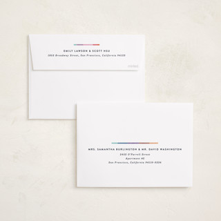 This is a petal graduation announcements with standard by Carrie Moradi called candy rainbow printing on recycled smooth signature in standard