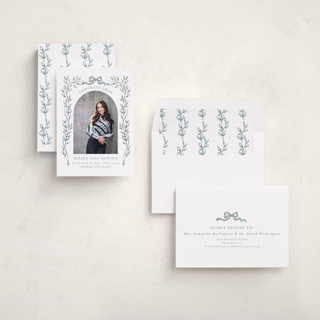 This is a slate graduation announcements with standard by Petra Kern called chic printing on recycled smooth signature in standard