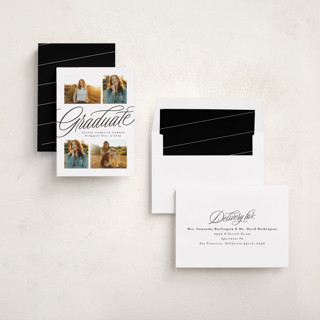 This is a newspaper graduation announcements with standard by Lea Delaveris called classic quad printing on recycled smooth signature in standard