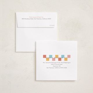 This is a cinnamon graduation announcements with standard by Randi Cirelli called stacking up printing on recycled smooth signature in standard