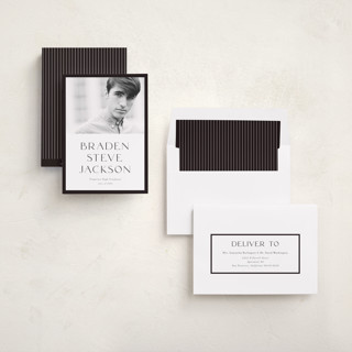 This is a salt graduation announcements with standard by Stephanie Hawkes called classy graduate printing on recycled smooth signature in standard
