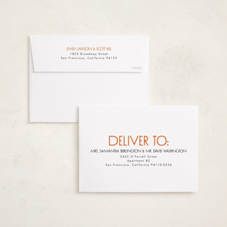 This is a tangerine graduation announcements with standard by Heather Schertzer called bound printing on recycled smooth signature in standard