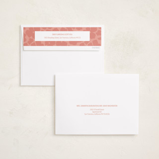 This is a petal graduation announcements with standard by Aubrey Fairchild called pink graduation announcement printing on recycled smooth signature in standard