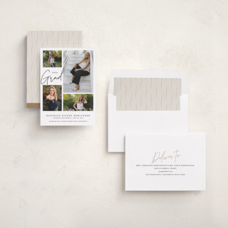 This is a cloud graduation announcements with standard by That Girl Press called around the corner printing on recycled smooth signature in standard
