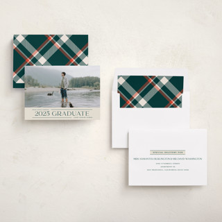 This is a ivory graduation announcements with standard by Erica Krystek called merry trim printing on recycled smooth signature in standard