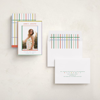 This is a candy graduation announcements with standard by Kelly Watkins called color frame printing on recycled smooth signature in standard