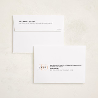 This is a blush graduation announcements with standard by Robert and Stella called in vogue printing on recycled smooth signature in standard