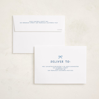 This is a blueberry meringue graduation announcements with standard by Vera Lim called whimsical stripes printing on recycled smooth signature in standard