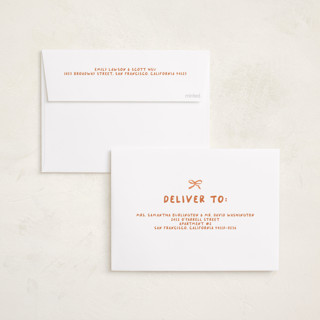 This is a peach lilac graduation announcements with standard by Vera Lim called whimsical stripes printing on recycled smooth signature in standard