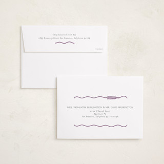 This is a orchid graduation announcements with standard by Susan Zinader called tassel scallop printing on recycled smooth signature in standard