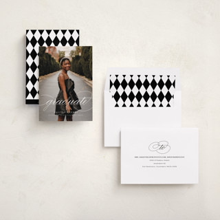 This is a classic graduation announcements with standard by letterfix called sol printing on recycled smooth signature in standard