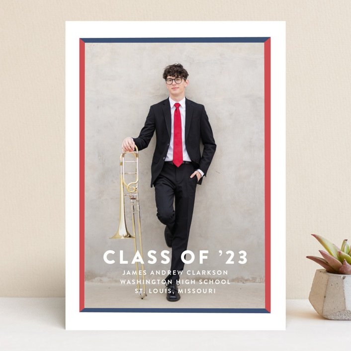 Colorblock Graduation Announcements by Megan Davis Minted
