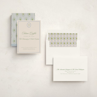 This is a grass graduation announcements with standard by Creo Study called scripted printing on signature in standard