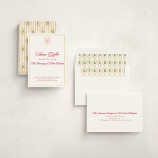 This is a honey graduation announcements with standard by Creo Study called scripted printing on signature in standard