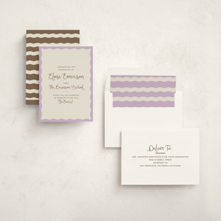 This is a lilac graduation announcements with standard by Megan Davis called augusta printing on signature in standard
