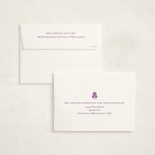 This is a royal graduation announcements with standard by Erin German called sweet garden printing on signature in standard