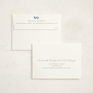 This is a lavender graduation announcements with standard by Cass Loh called wildflowers crest printing on signature in standard