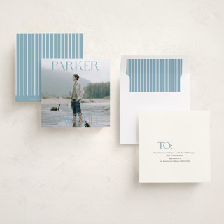 This is a ocean graduation announcements with standard by Angela Thompson called grad squary printing on recycled smooth signature in standard