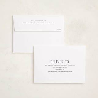 This is a navy graduation announcements with standard by Christy Hy Lee called classic layout printing on recycled smooth signature in standard