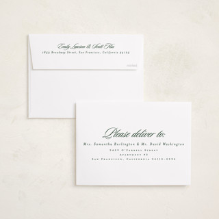 This is a clover graduation announcements with standard by Lea Delaveris called most classic printing on recycled smooth signature in standard