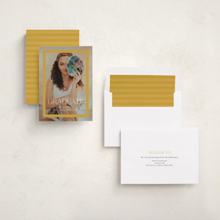 This is a sunflower graduation announcements with standard by Eric Clegg called framed graduate printing on recycled smooth signature in standard