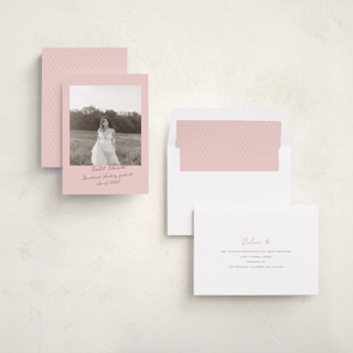 This is a blush graduation announcements with standard by Sara Hicks Malone called scrapbook printing on recycled smooth signature in standard