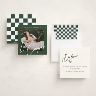 This is a hunter graduation announcements with standard by Erin German called signature snapshot printing on recycled smooth signature in standard