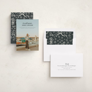This is a ashv graduation announcements with standard by Stephanie Heinrich Godbout called handwritten stack printing on recycled smooth signature in standard