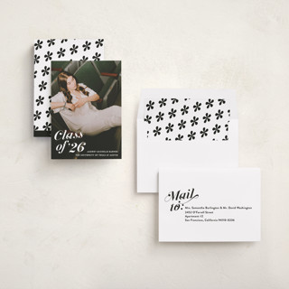 This is a ink graduation announcements with standard by Megan Davis called class dismissed printing on recycled smooth signature in standard