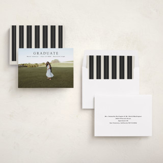 This is a pepper graduation announcements with standard by Bryanna Mehner called minimalism printing on recycled smooth signature in standard