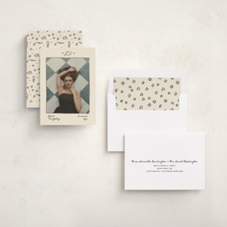 This is a latte graduation announcements with standard by Creo Study called doodled grad printing on recycled smooth signature in standard