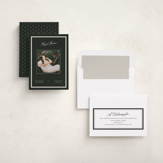 This is a jade graduation announcements with standard by Pixel and Hank called prepped printing on recycled smooth signature in standard