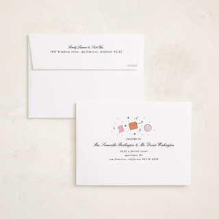 This is a apricot graduation announcements with standard by Ashley Iwafuchi called grad vibes printing on recycled smooth signature in standard