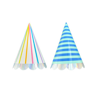 This is a multicolor party decorations by Jollity and Co called it's a birthday party hats - set of 8 in standard